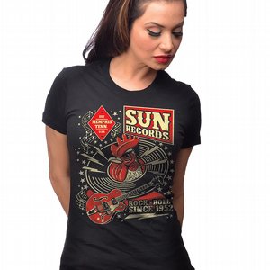 STEADY CLOTHING GIRLY T-SHIRT - SUN RECORD HOP