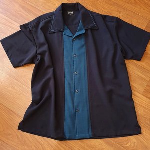 STEADY CLOTHING SKJORTA - BIG DADDY BLACK/THEAL