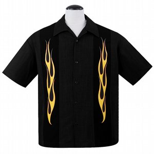 STEADY CLOTHING SKJORTA - FLAME N HOT ORANGE