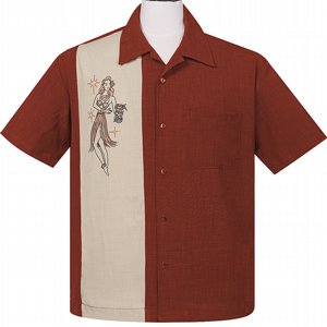STEADY CLOTHING SKJORTA - MAI TAI MIRAGE RUST