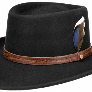 STETSON HATT - GAMBLER WOOLFELT BLACK