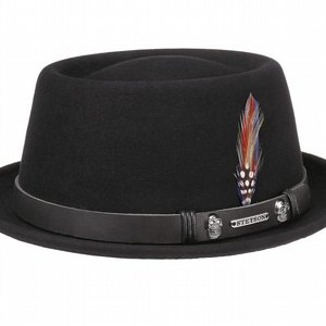 STETSON HATT - PENNSYLVNIA PORK PIE WOOLFELT BLACK