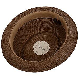 STETSON HATT - PORK PIE TOYO STRAW BROWN 3 thumbnail