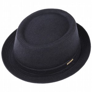 STETSON HATT - PORK PIE WOOL BLACK 2 thumbnail