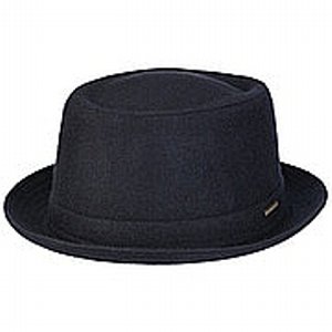 STETSON HATT - PORK PIE WOOL BLACK