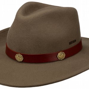 STETSON HATT - WESTERN WOOL HAT BRUN