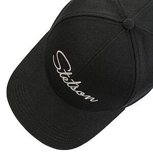 STETSON KEPS - BASEBALL CAP CLASSIC LETTERING BLACK 2 thumbnail