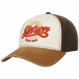 STETSON KEPS - BASEBALL CAP VINTAGE DISTRESSED BROWN