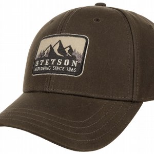 STETSON KEPS - BASEBALL CAP WAXED COTTON BROWN