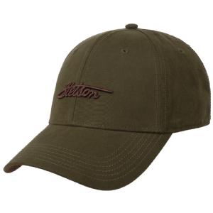 STETSON KEPS - BASEBALL CAP WAXED COTTON OLIVGREEN