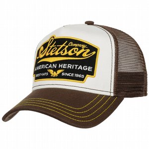 STETSON KEPS - TRUCKER CAP AMERICAN HERITAGE BROWN/WHITE