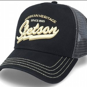 STETSON KEPS - TRUCKER CAP AMERICAN HERITAGE CLASSIC SVART