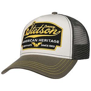 STETSON KEPS - TRUCKER CAP AMERICAN HERITAGE OLIVE/WHITE