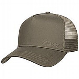 STETSON KEPS - TRUCKER CAP COTTON OLIV