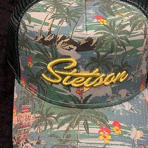 STETSON KEPS - TRUCKER CAP MINIMAL ALOHA PRINT BLUE 2 thumbnail