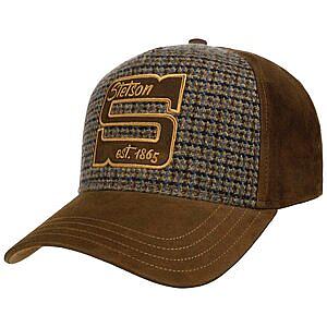 STETSON KEPS - TRUCKER CAP OILY GOAT CASHNERE /WOOL BROWN