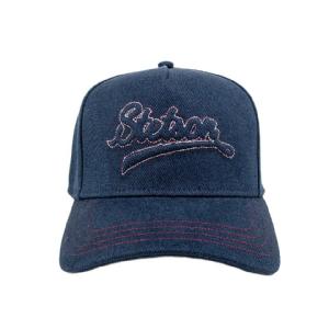 STETSON KEPS - TRUCKER CAP SELVAGE DENIM GARAGE BLUE