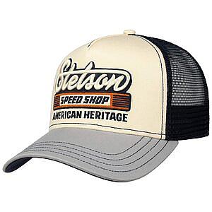 STETSON KEPS - TRUCKER CAP SPEED SHOP GREY/YELLOW