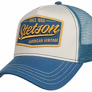 STETSON KEPS - TRUCKER CAP VINTAGE BLUE/OFFWHITE 2 thumbnail