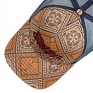 STETSON KEPS - TRUCKER CAPVINTAGE PRINT BLUE/BROWN 2 thumbnail
