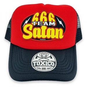 TOXICO KEPS - 666 TEAM SATAN TRUCKER HAT RED /BLACK