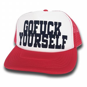 TOXICO KEPS - GFY TRUCKER HAT WHITE & RED