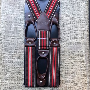 VINTAGE H�NGSLEN - R�NDER BRUN/R�D