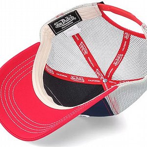 VON DUTSCH KEPS - Oval Patch Navy/Red/Grey Trucker 2 thumbnail